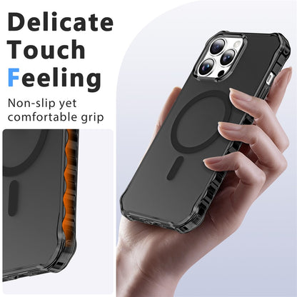 For iPhone 14 Pro Case Compatible with MagSafe Small Wavy Edge PC + TPU Phone Cover