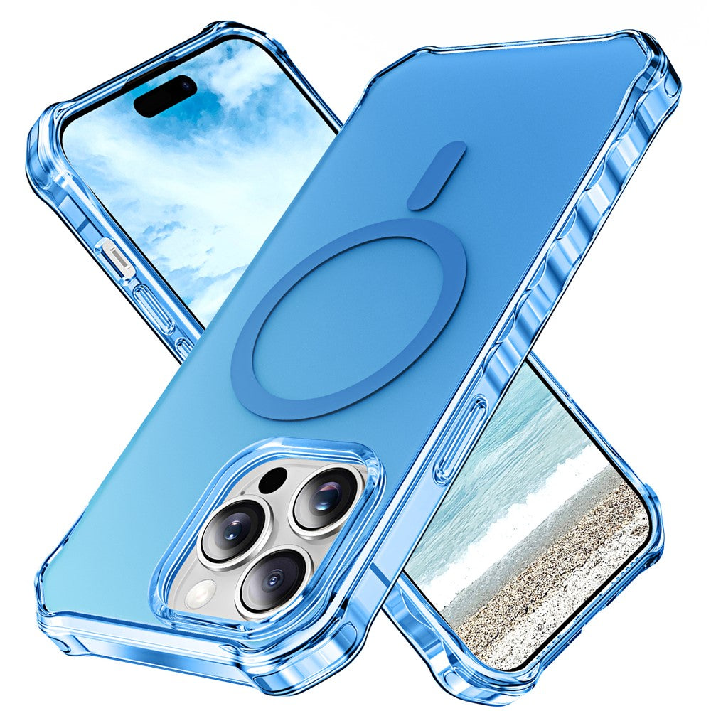 For iPhone 14 Pro Case Compatible with MagSafe Small Wavy Edge PC + TPU Phone Cover