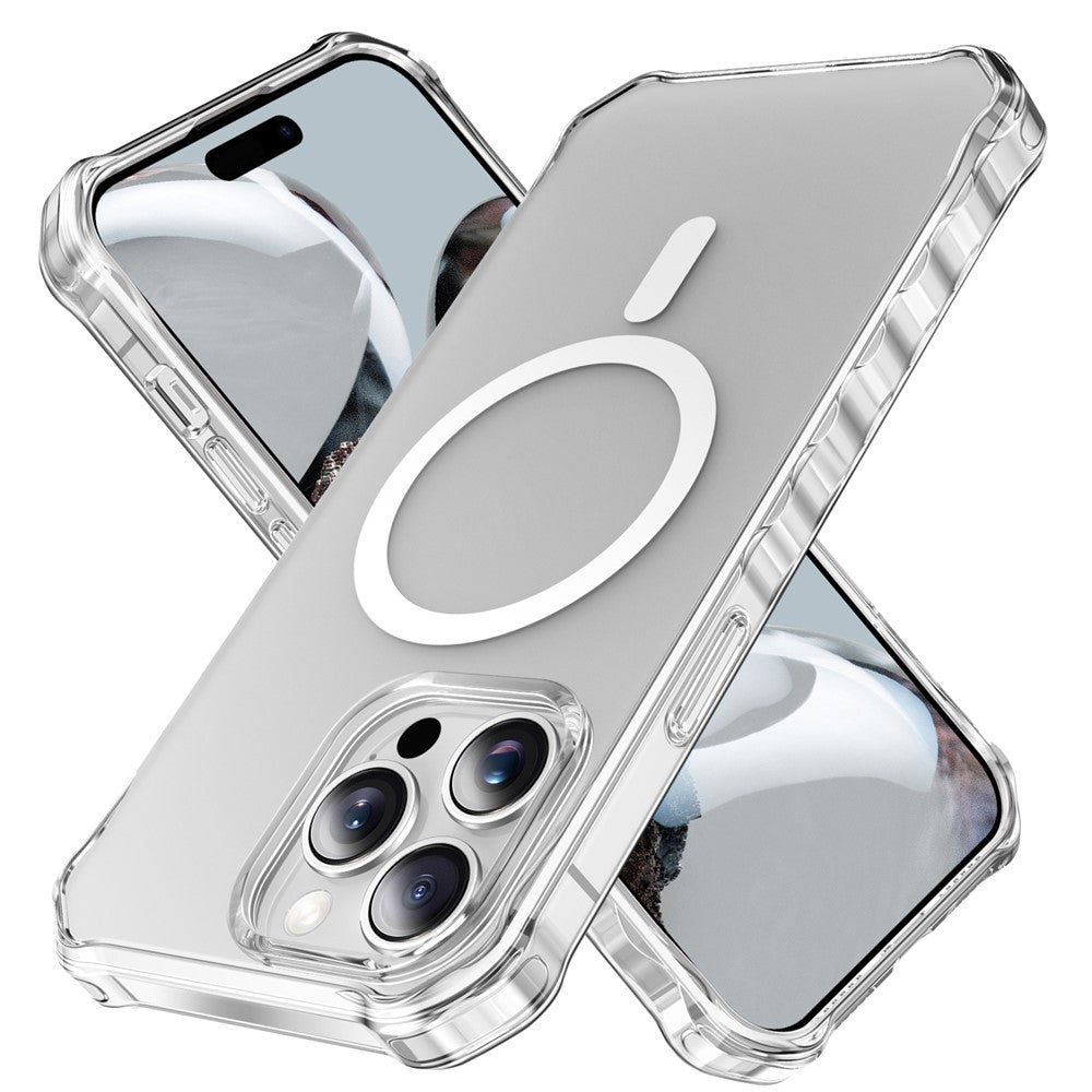 For iPhone 14 Pro Case Compatible with MagSafe Small Wavy Edge PC + TPU Phone Cover