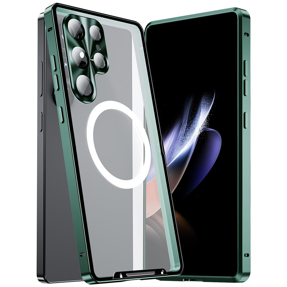 For Samsung Galaxy S25 Ultra Magnetic Case Metal Frame Matte Phone Cover