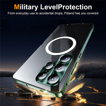 For Samsung Galaxy S25 Ultra Magnetic Case Metal Frame Matte Phone Cover