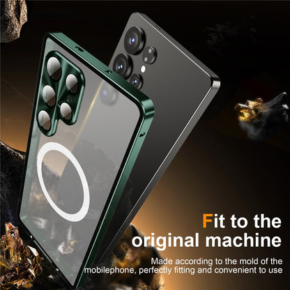 For Samsung Galaxy S25 Ultra Magnetic Case Metal Frame Matte Phone Cover