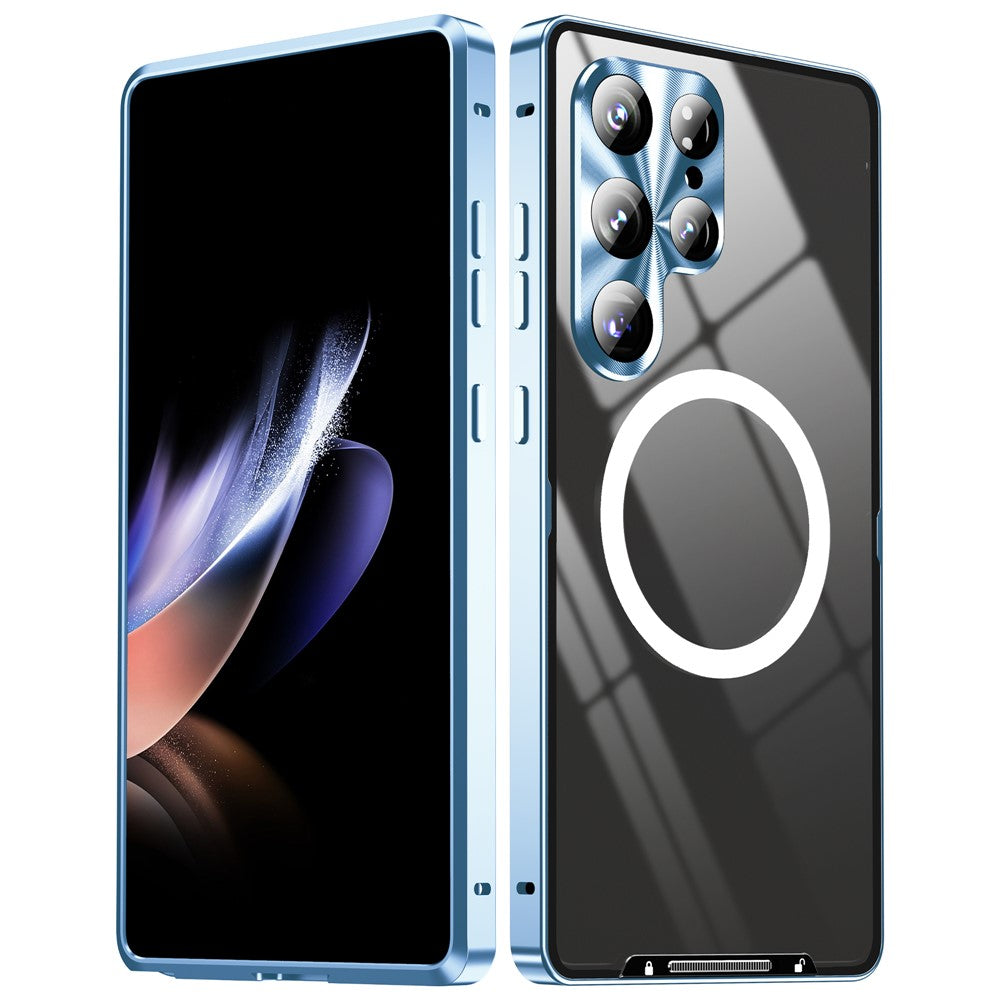 For Samsung Galaxy S25 Ultra Magnetic Case Metal Frame Matte Phone Cover