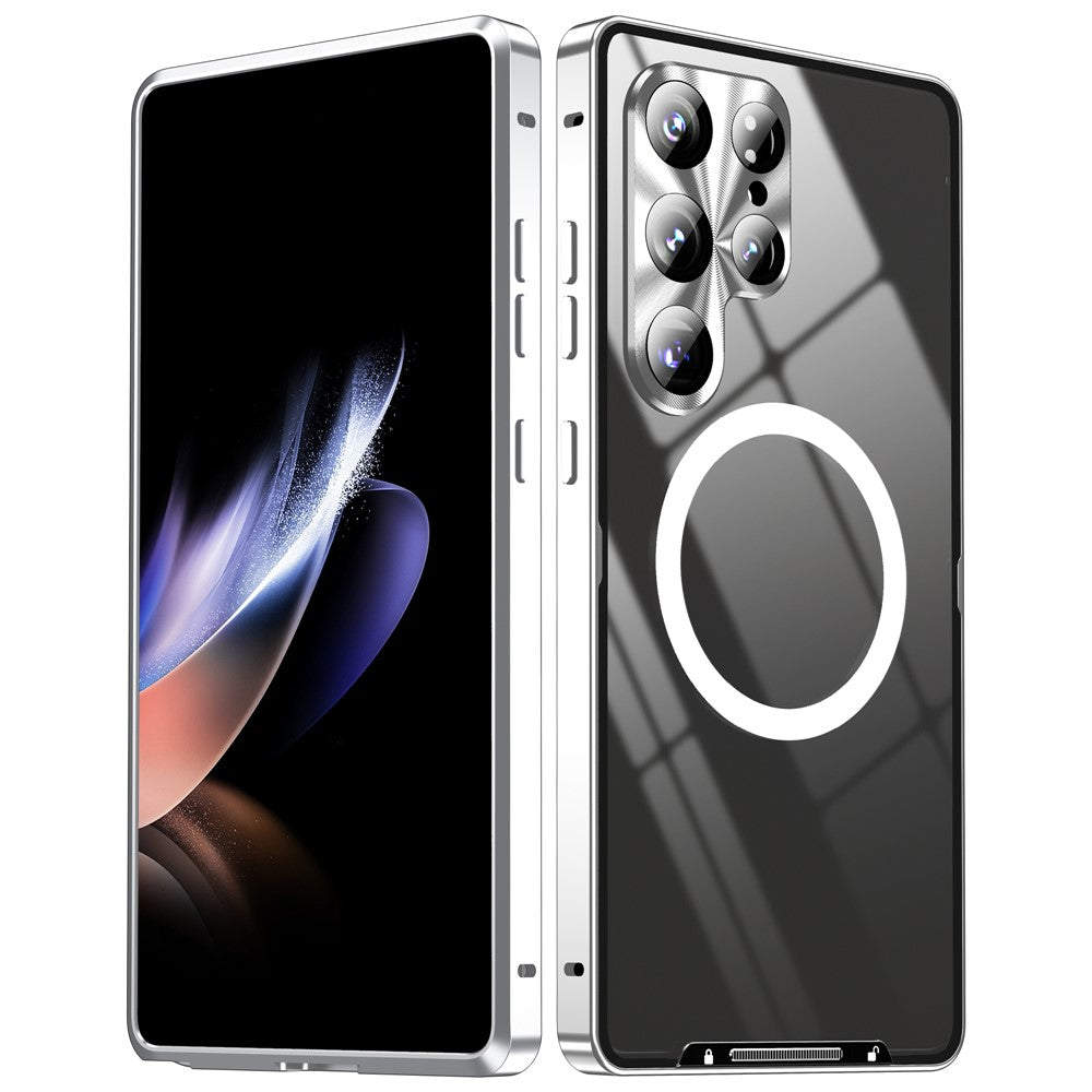 For Samsung Galaxy S25 Ultra Magnetic Case Metal Frame Matte Phone Cover