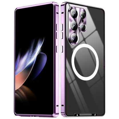 For Samsung Galaxy S25 Ultra Magnetic Case Metal Frame Matte Phone Cover