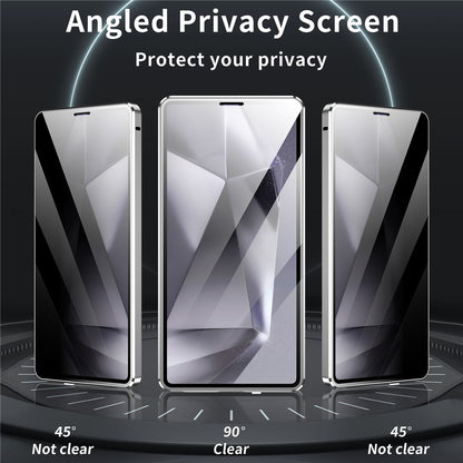 For Samsung Galaxy S25 Ultra Case Anti-Spy Tempered Glass Film Magnetic Frame Phone Cover