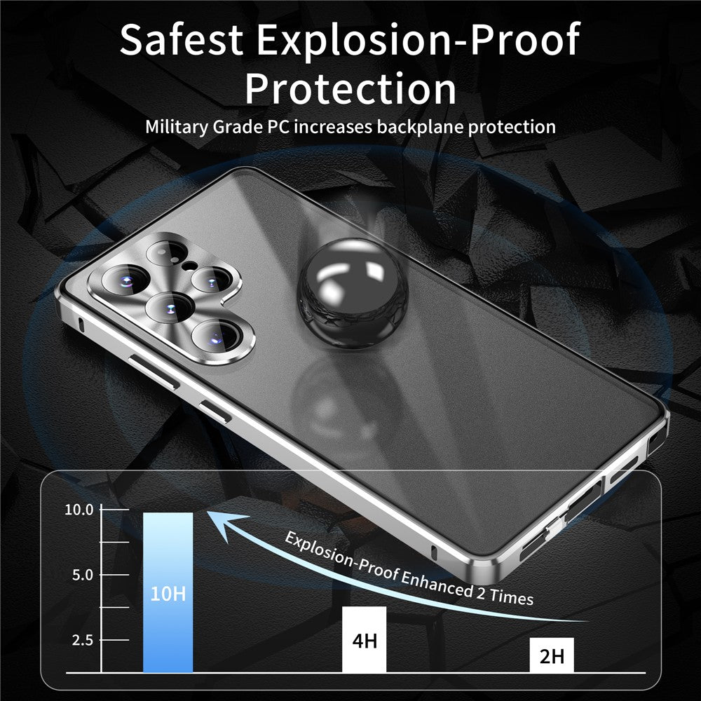 For Samsung Galaxy S25 Ultra Case Anti-Spy Tempered Glass Film Magnetic Frame Phone Cover