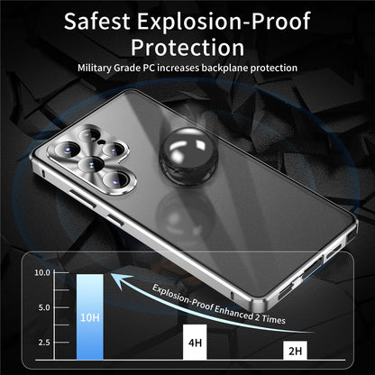 For Samsung Galaxy S25 Ultra Case Anti-Spy Tempered Glass Film Magnetic Frame Phone Cover