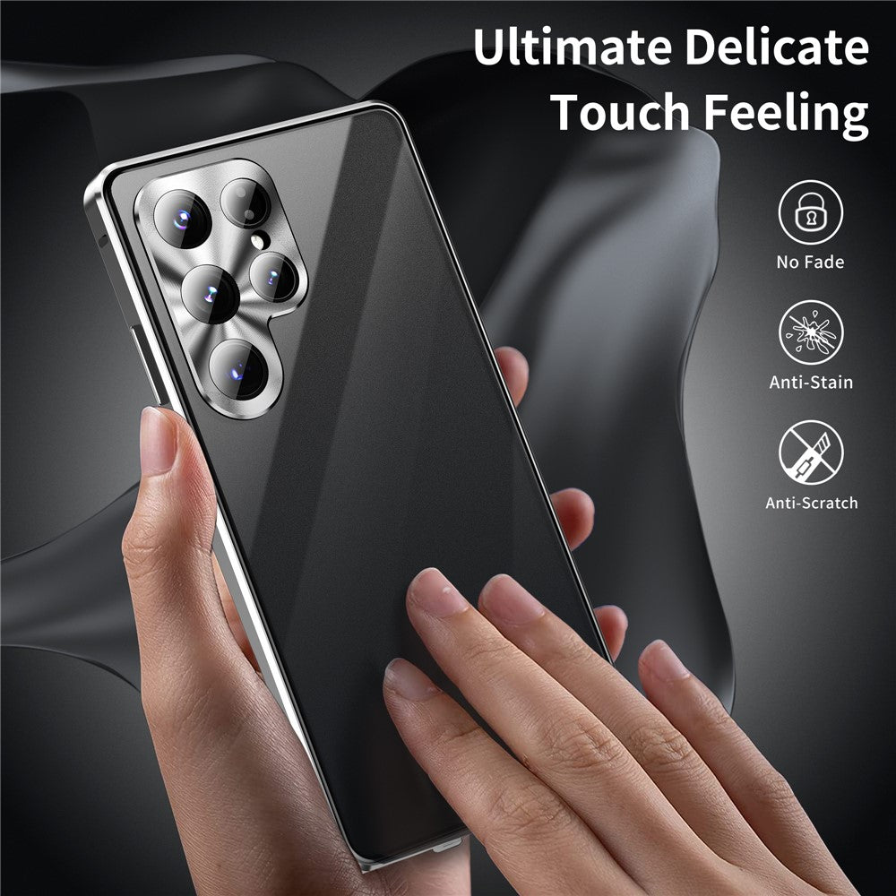 For Samsung Galaxy S25 Ultra Case Anti-Spy Tempered Glass Film Magnetic Frame Phone Cover