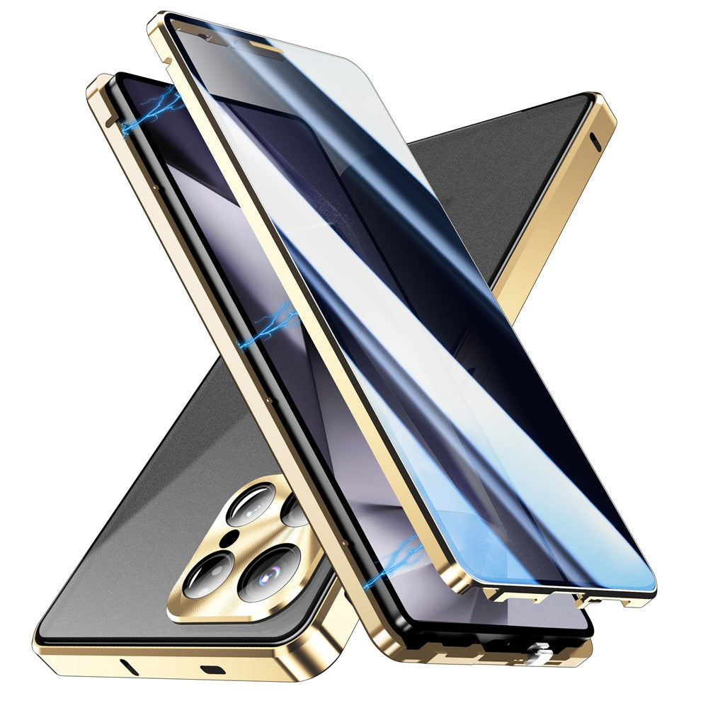 For Samsung Galaxy S25 Ultra Case Anti-Spy Tempered Glass Film Magnetic Frame Phone Cover