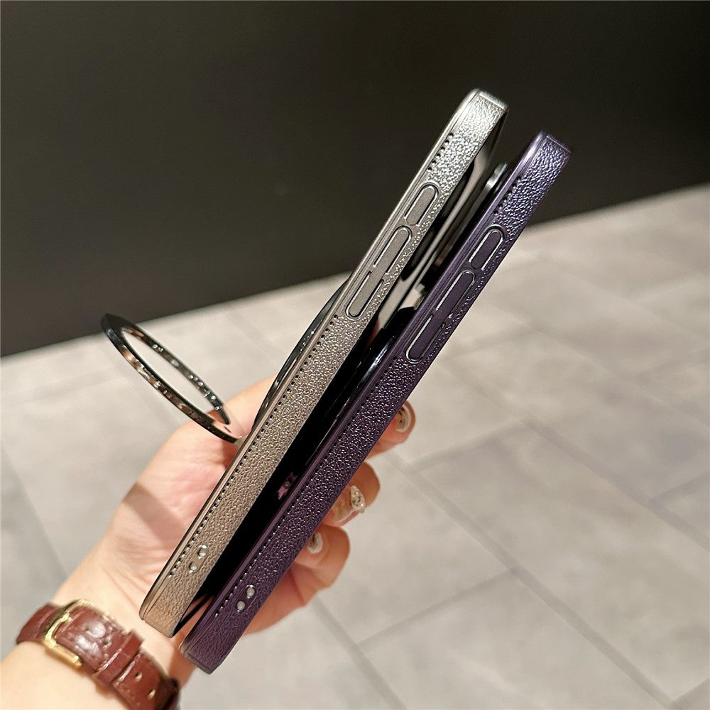For iPhone 14 Pro Case Compatible with MagSafe Gyroscope Kickstand Heat Dissipation PC Back Cover