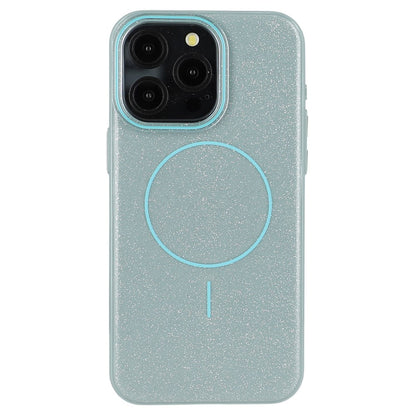 For iPhone 15 Pro Case Compatible with MagSafe Glitter Design IMD TPU + PC Phone Back Cover