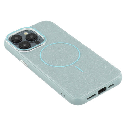 For iPhone 15 Pro Case Compatible with MagSafe Glitter Design IMD TPU + PC Phone Back Cover