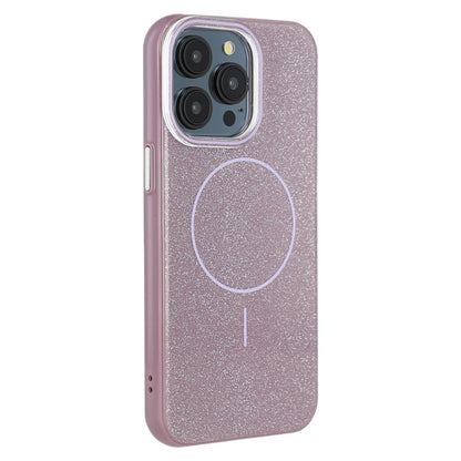 For iPhone 15 Pro Case Compatible with MagSafe Glitter Design IMD TPU + PC Phone Back Cover