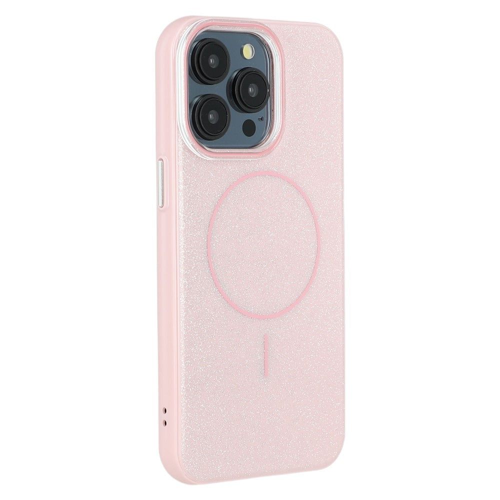 For iPhone 15 Pro Case Compatible with MagSafe Glitter Design IMD TPU + PC Phone Back Cover