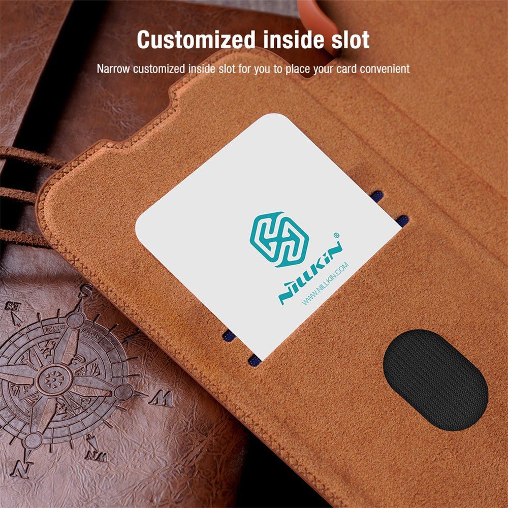 NILLKIN Qin Pro Series for Samsung Galaxy S25 Ultra Case with Card Slots Leather Phone Cover