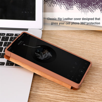 NILLKIN Qin Pro Series for Samsung Galaxy S25 Ultra Case with Card Slots Leather Phone Cover