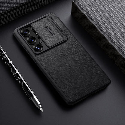 NILLKIN Qin Pro Series for Samsung Galaxy S25 Ultra Case with Card Slots Leather Phone Cover