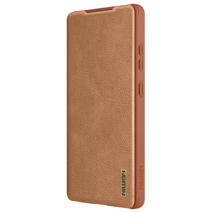 NILLKIN Qin Pro Series for Samsung Galaxy S25 Ultra Case with Card Slots Leather Phone Cover
