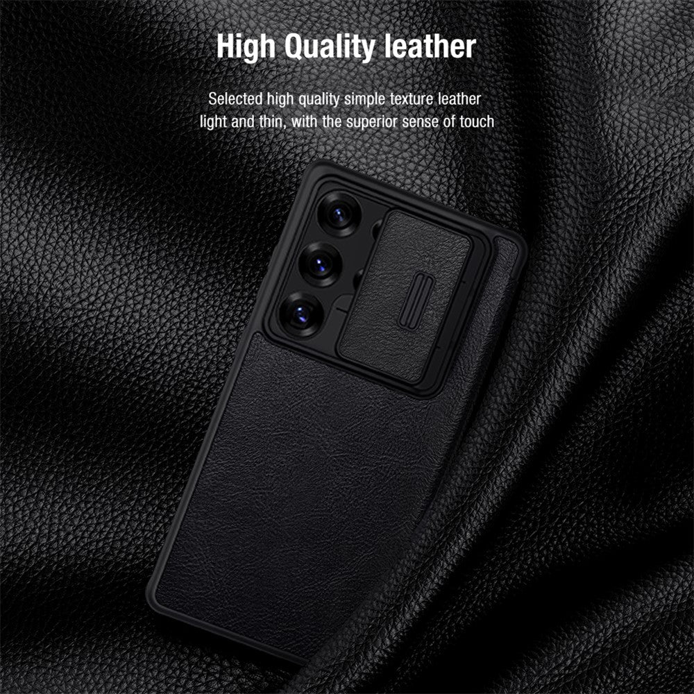 NILLKIN Qin Pro Series for Samsung Galaxy S25 Ultra Case with Card Slots Leather Phone Cover