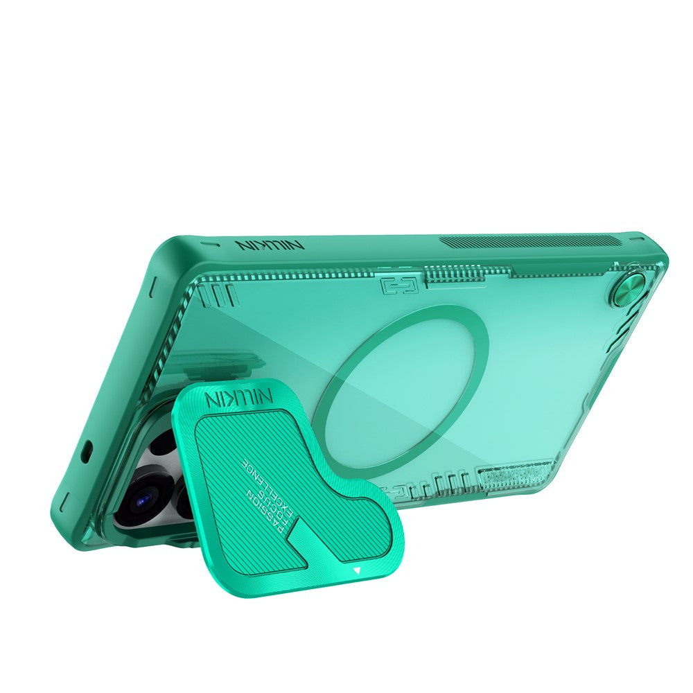 NILLKIN Iceblade CamProp For Samsung Galaxy S25 Ultra Magnetic Case Lens Cover Kickstand PC + TPU Phone Cover