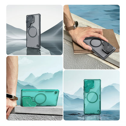 NILLKIN Iceblade CamProp For Samsung Galaxy S25 Ultra Magnetic Case Lens Cover Kickstand PC + TPU Phone Cover
