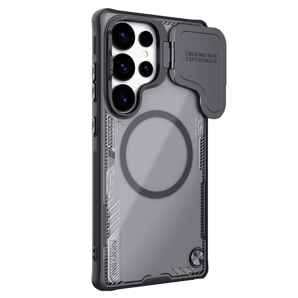 NILLKIN Iceblade CamProp For Samsung Galaxy S25 Ultra Magnetic Case Lens Cover Kickstand PC + TPU Phone Cover