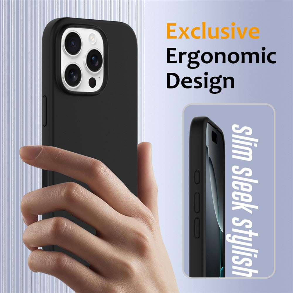 For iPhone 16 Pro Max Case Compatible with MagSafe Liquid Silicone Phone Cover with Camera Touch Control Button