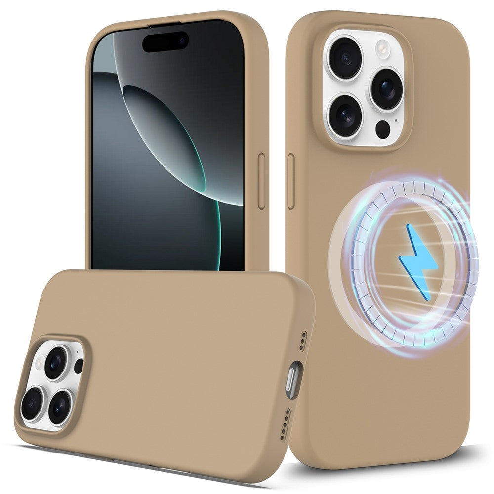 For iPhone 16 Pro Max Case Compatible with MagSafe Liquid Silicone Phone Cover with Camera Touch Control Button