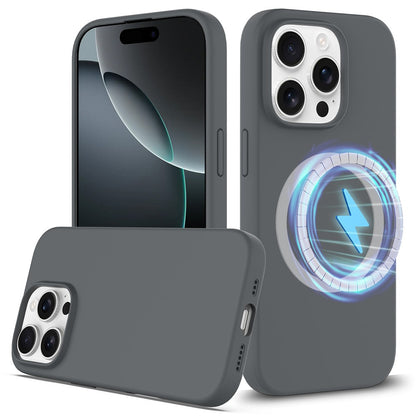 For iPhone 16 Pro Max Case Compatible with MagSafe Liquid Silicone Phone Cover with Camera Touch Control Button