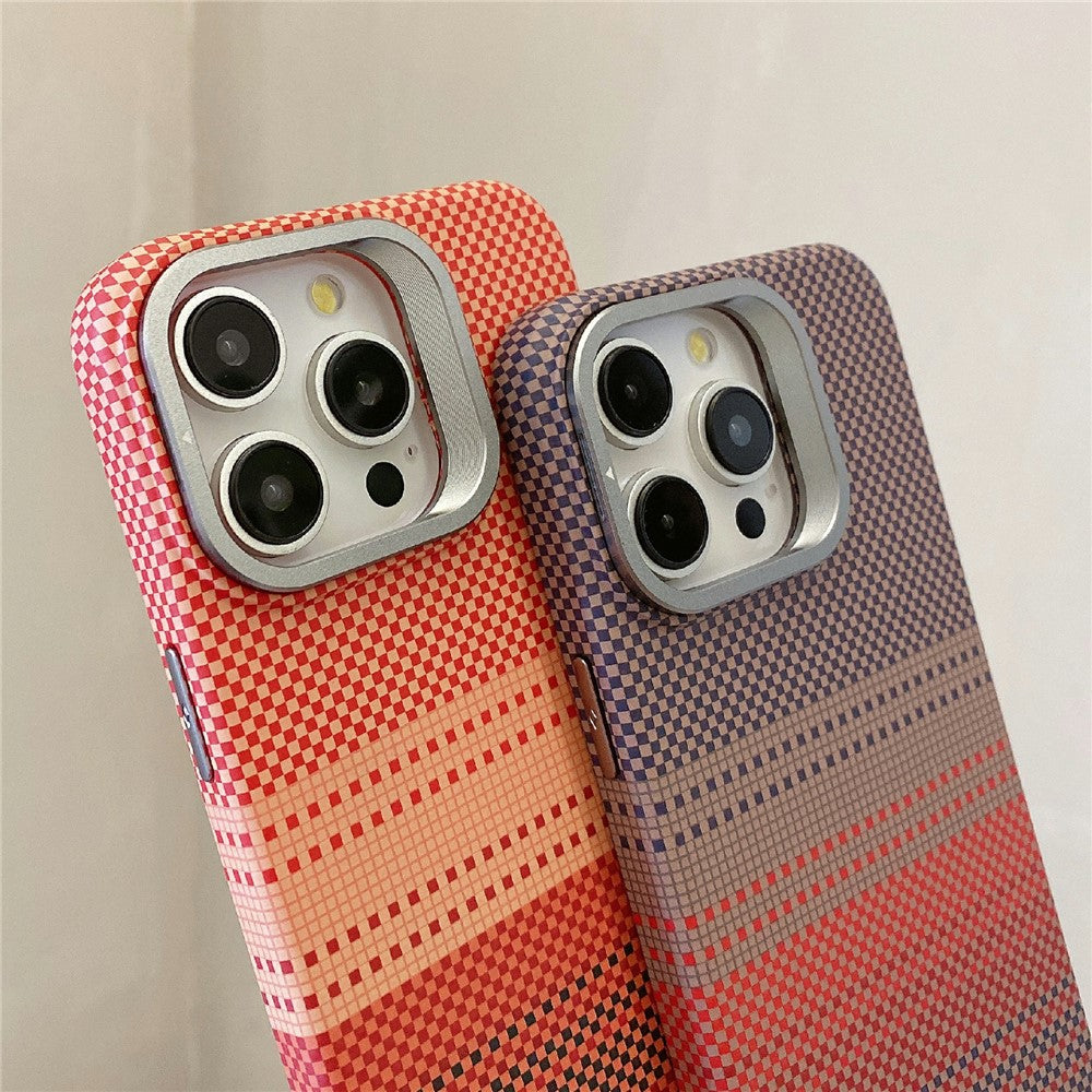 For iPhone 14 Pro Case Compatible with MagSafe PC Phone Back Cover Metal Lens Frame Kickstand