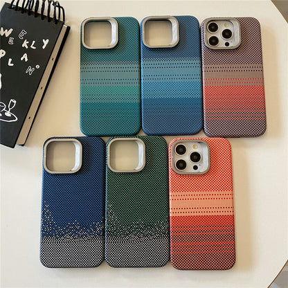 For iPhone 14 Pro Case Compatible with MagSafe PC Phone Back Cover Metal Lens Frame Kickstand