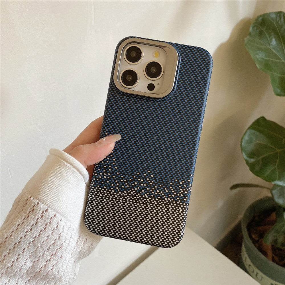 For iPhone 14 Pro Case Compatible with MagSafe PC Phone Back Cover Metal Lens Frame Kickstand