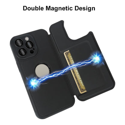 For iPhone 14 Pro Magnetic Case RCS Eco Friendly Flip Phone Cover with Kickstand RFID Blocking