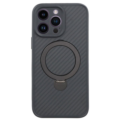 For iPhone 14 Pro Case Compatible with MagSafe Kickstand TPU + PC Phone Cover Carbon Fiber Texture