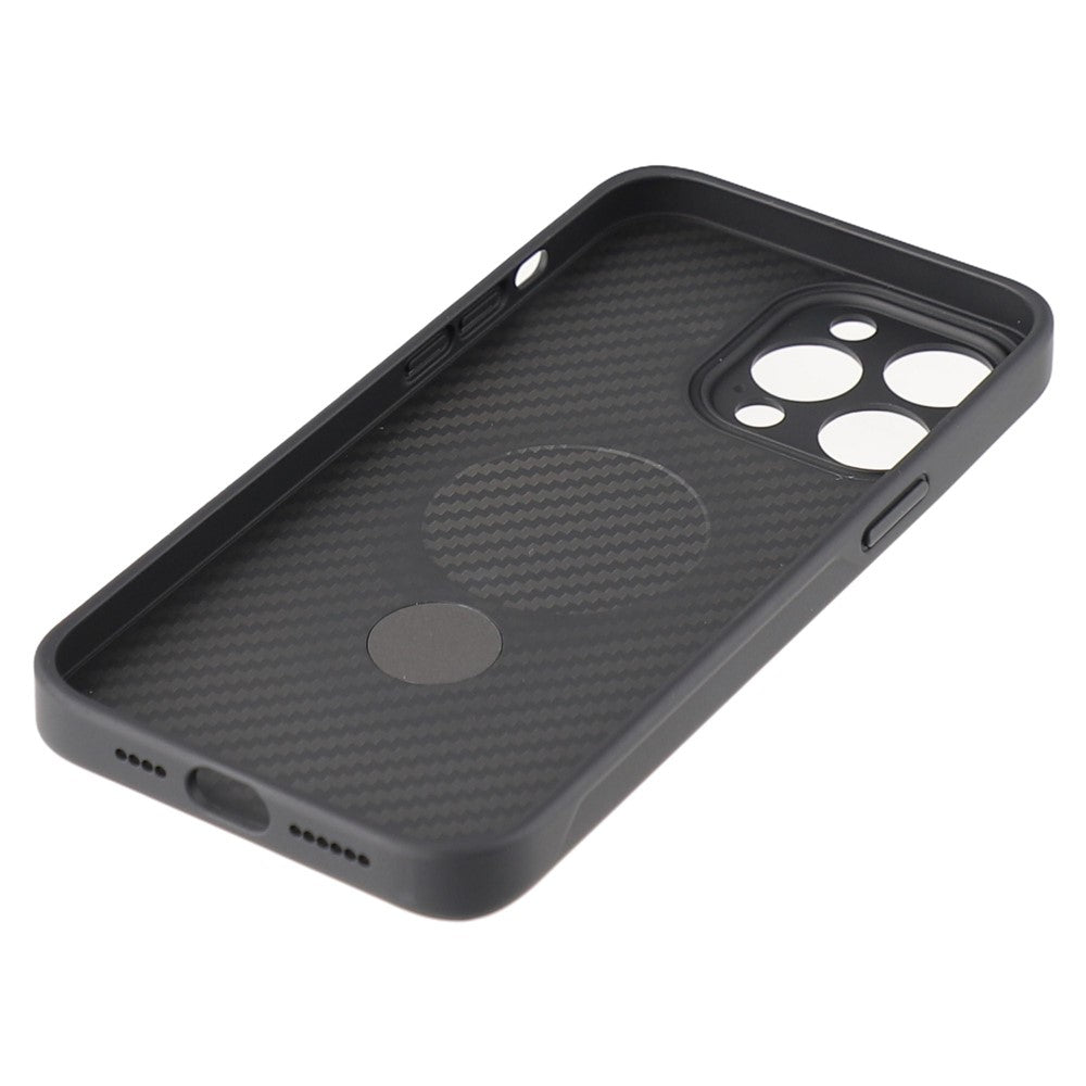 For iPhone 14 Pro Case Compatible with MagSafe Kickstand TPU + PC Phone Cover Carbon Fiber Texture