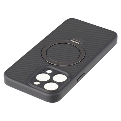 For iPhone 14 Pro Case Compatible with MagSafe Kickstand TPU + PC Phone Cover Carbon Fiber Texture