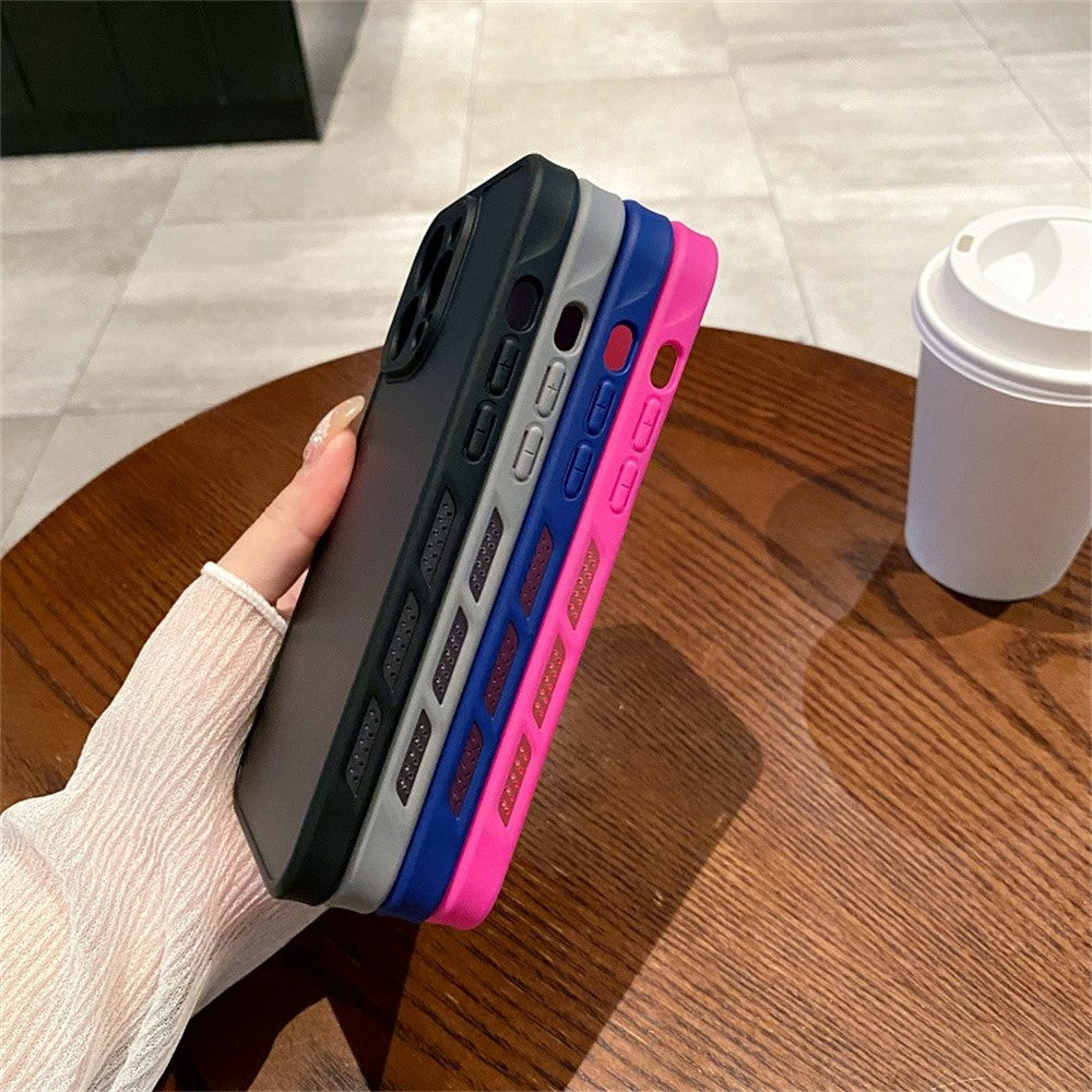 For iPhone 14 Pro Case PC + TPU Heat Dissipation Phone Back Cover Skin Touch