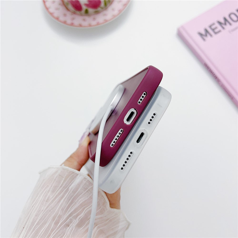 For iPhone 14 Pro Magnetic Case with Lens Film / Detachable Lens Frame Hybrid Phone Back Cover