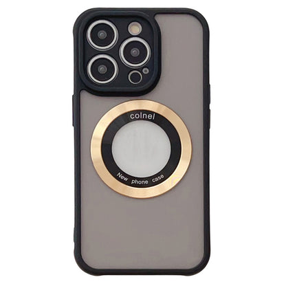 For iPhone 14 Pro Case Compatible with MagSafe Ring Logo View TPU + PC Phone Cover