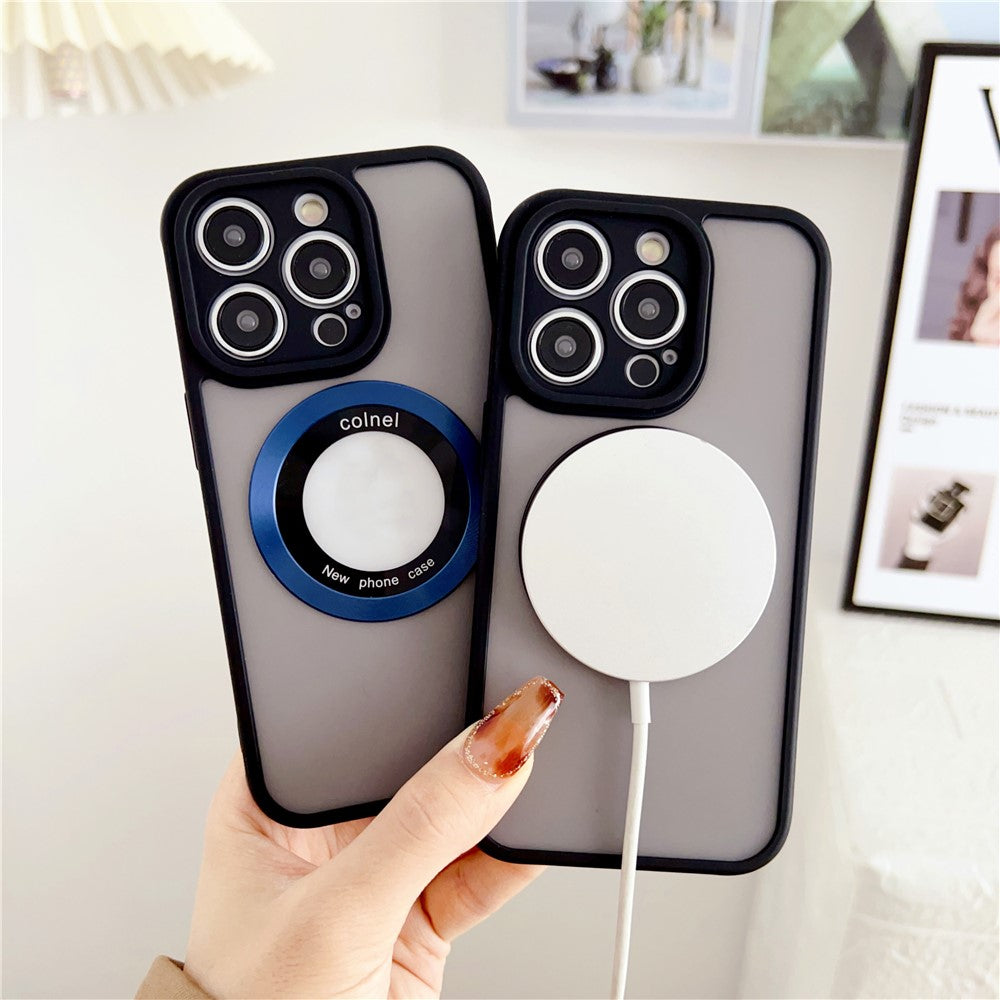 For iPhone 14 Pro Case Compatible with MagSafe Ring Logo View TPU + PC Phone Cover