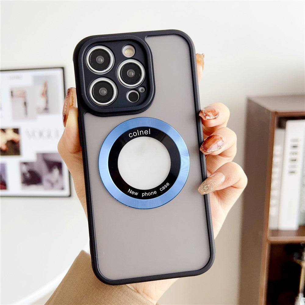 For iPhone 14 Pro Case Compatible with MagSafe Ring Logo View TPU + PC Phone Cover