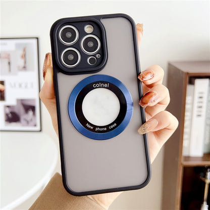 For iPhone 14 Pro Case Compatible with MagSafe Ring Logo View TPU + PC Phone Cover