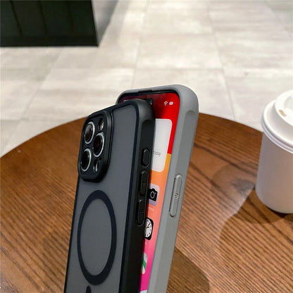For iPhone 14 Pro Case Compatible with MagSafe TPU + PC Skin Touch Matte Phone Cover