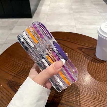 For iPhone 14 Pro Magnetic Case with Kickstand PC + TPU Clear Phone Back Cover
