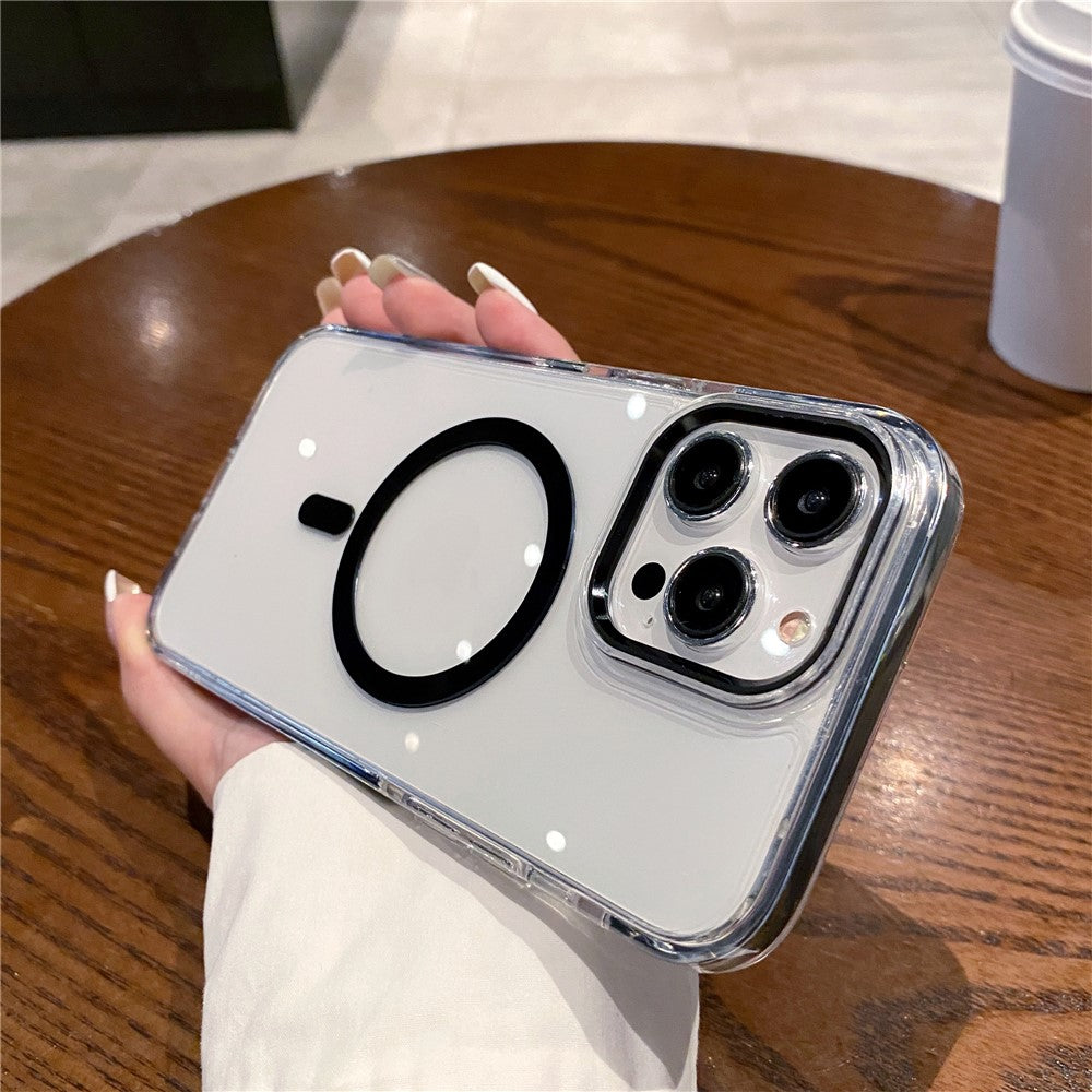 For iPhone 14 Pro Crystal Clear Case Compatible with MagSafe TPU + PC Phone Back Cover