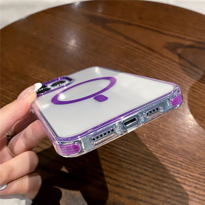 For iPhone 14 Pro Crystal Clear Case Compatible with MagSafe TPU + PC Phone Back Cover