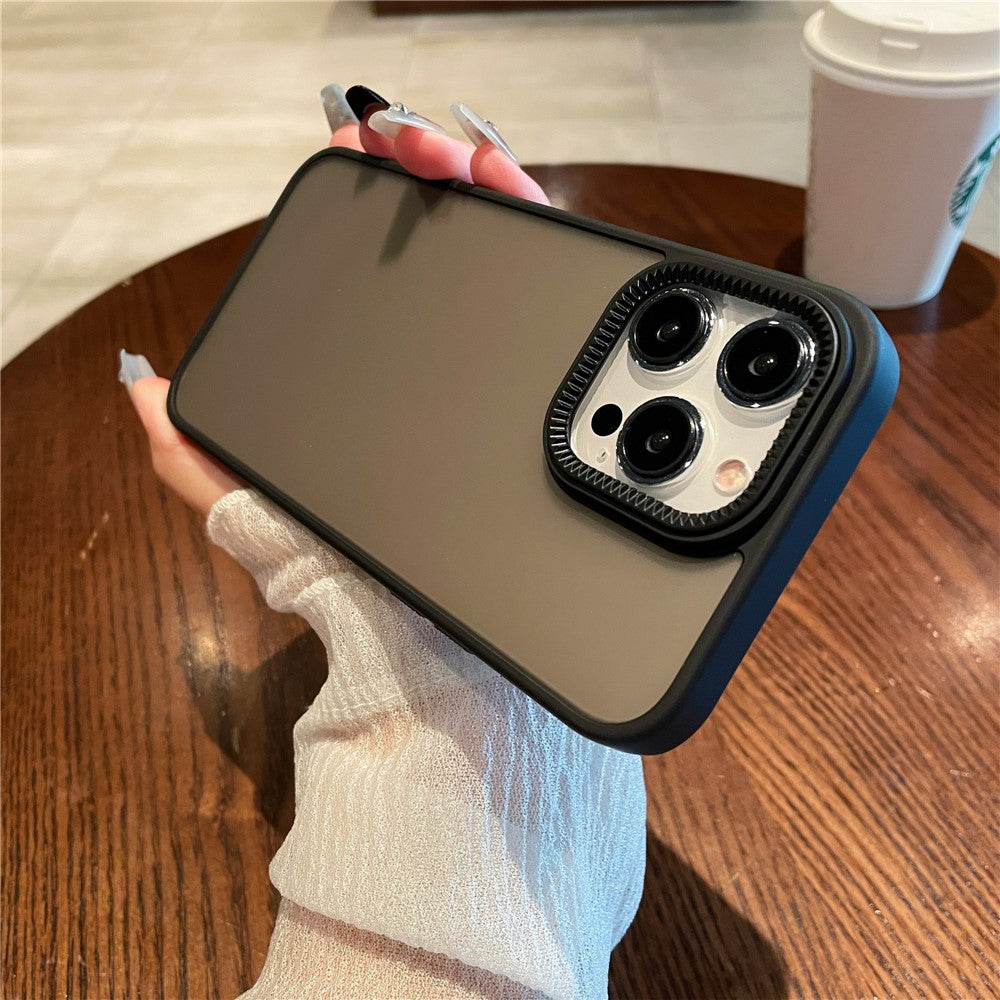For iPhone 14 Pro Case Gear Inspired Design PC + TPU Skin Touch Phone Cover