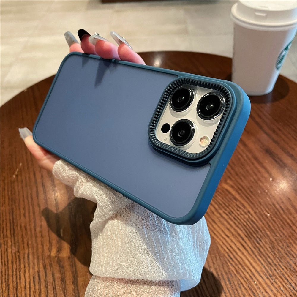 For iPhone 14 Pro Case Gear Inspired Design PC + TPU Skin Touch Phone Cover