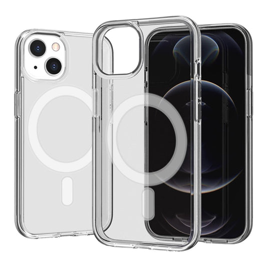 For iPhone 14 Magnetic Case Compatible with MagSafe PC + TPU Clear Phone Cover